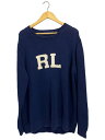 【中古】POLO RALPH LAUREN◆RLロゴ/ニット/XL/コットン/NVY【メンズウェア】(4)