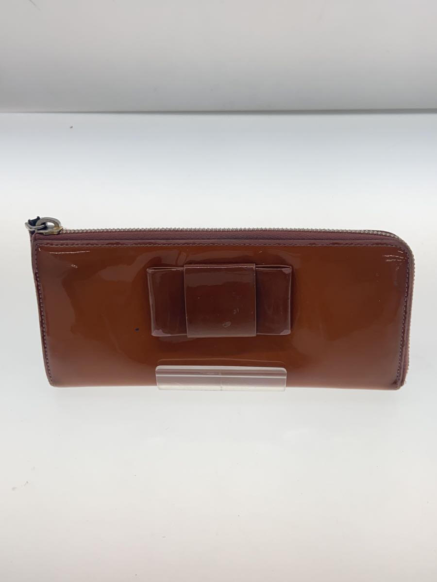 【中古】MIU MIU◆長財布/PVC/ORN/無地/