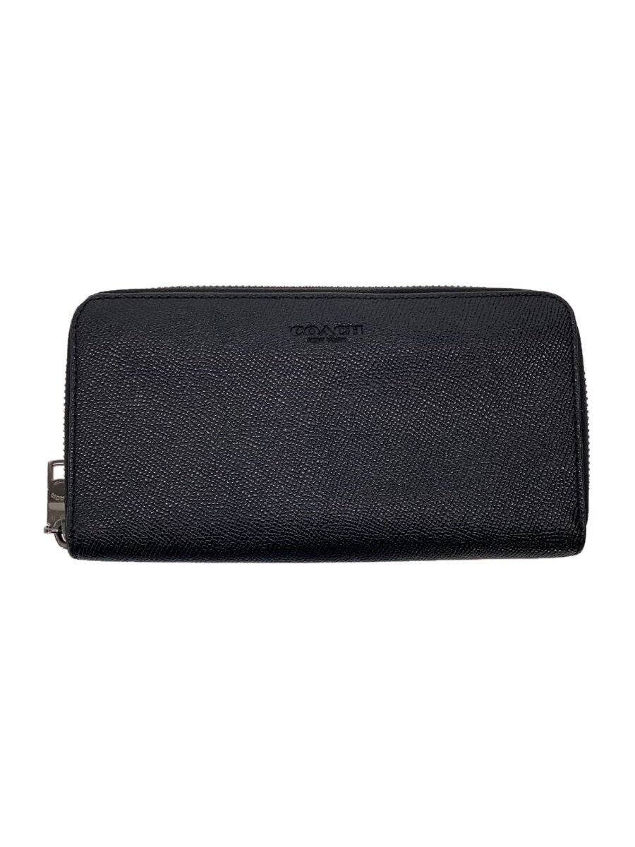【中古】COACH◆長財布_オールレザー/レザー/BLK/メンズ【服飾雑貨他】