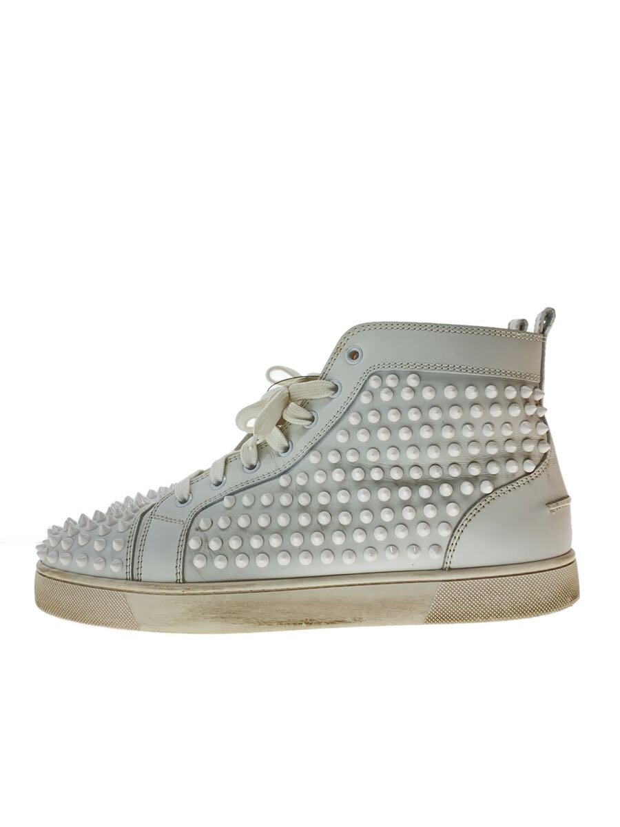 【中古】Christian Louboutin◆LOUIS FLAT/ハイカットスニーカー/42/WHT/1101083/箱付【シューズ】