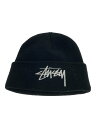 【中古】STUSSY◆ニットキャップ/FREE/アクリル/BLK/メンズ/USA製【服飾雑貨他】