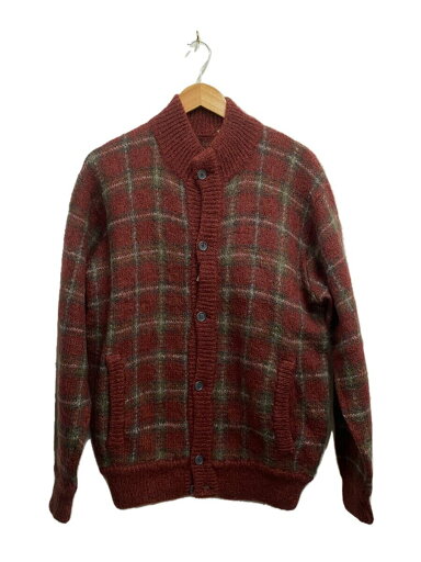 【中古】Gilitex/60-70s/イタリア製/カーディガン(厚手)/ポケ付き/モヘア混?/ウール/RED【メンズウェア】 【中古】Gilitex/60-70s/イタリア製/カーディガン(厚手)/ポケ付き/モヘア混?/ウール/RED【メンズウェア】