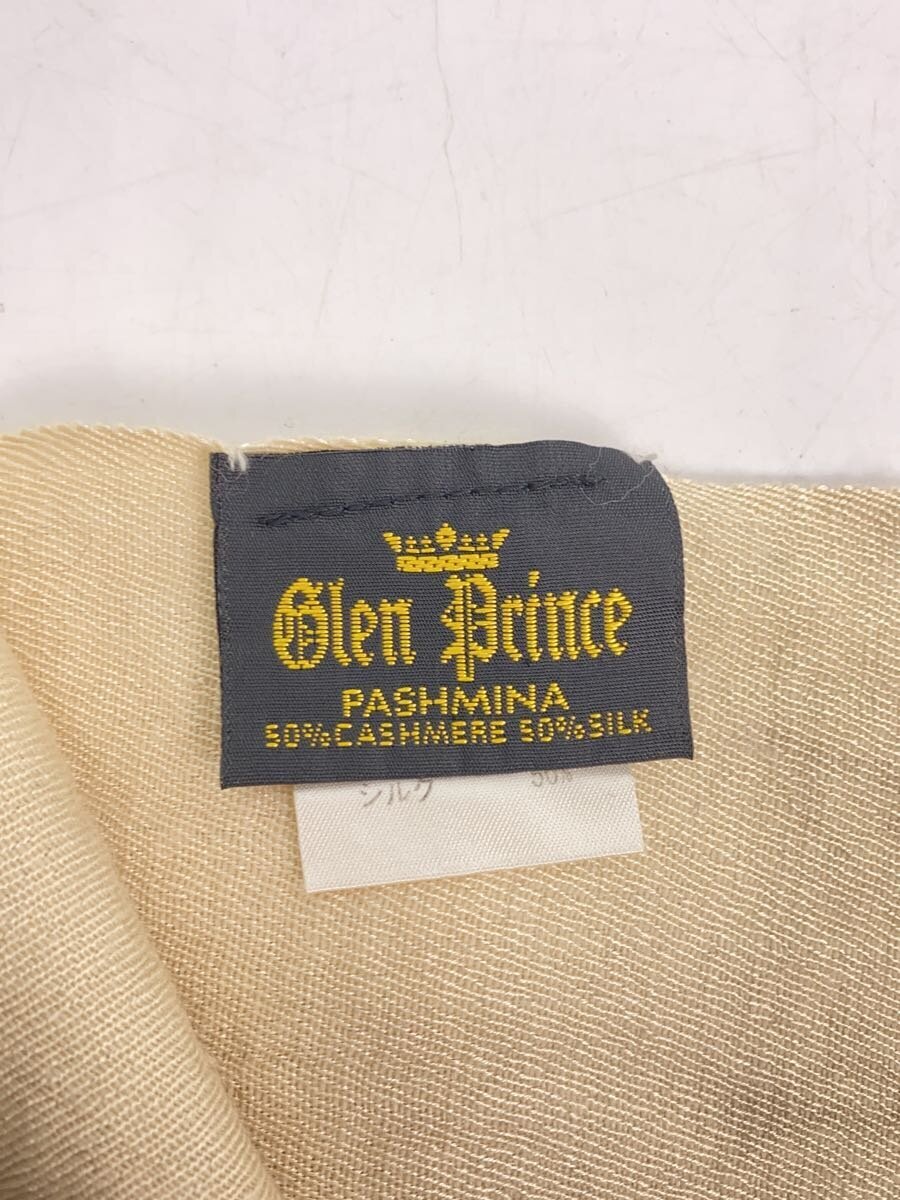 【中古】Glen Prince◆ストール/カシミア/CRM/無地/レディース【服飾雑貨他】