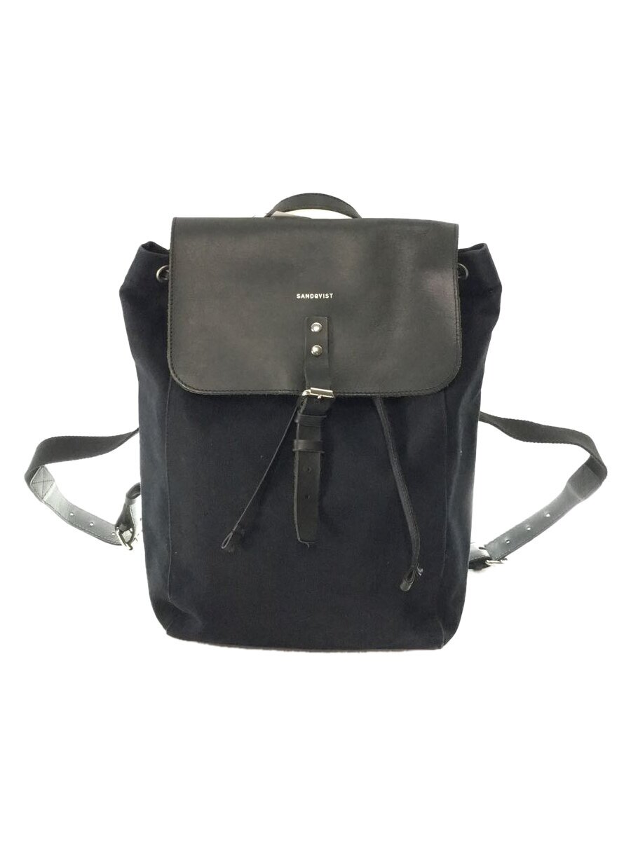 【中古】SANDQVIST/リュック/コットン/BLK//【バッグ】