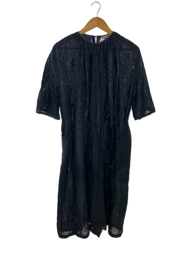 【中古】mina perhonen◆タグ付/garden patchwork/半袖ワンピース/36/コットン/BLK/総柄/ws3492【レディースウェア】 【中古】mina perhonen◆タグ付/garden patchwork/半袖ワンピース/36/コットン/BLK/総柄/ws3492【レディースウェア】