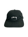 【中古】STUSSY◆キャップ/--/コットン/BLK/レディース【服飾雑貨他】