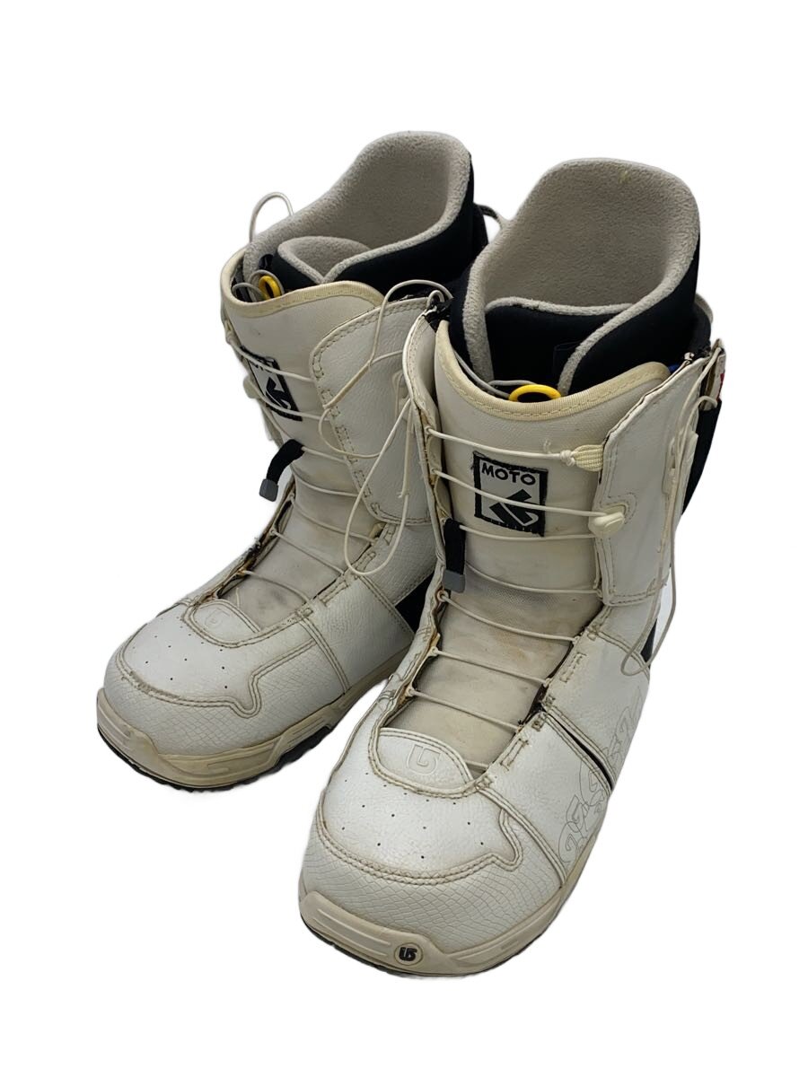 【中古】BURTON◆スノーボードブーツ/26.5cm/クイックレーシング/WHT【スポーツ】