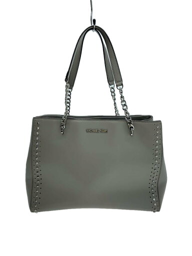 【中古】MICHAEL KORS◆トートバッグ/レザー/GRY/無地/35H7SE0T3L【バッグ】 【中古】MICHAEL KORS◆トートバッグ/レザー/GRY/無地/35H7SE0T3L【バッグ】