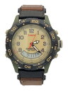 【中古】TIMEX◆クォーツ腕時計/アナログ/BEG/BRW/T45181【服飾雑貨他】