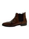 【中古】CROCKETT&JONES◆サイドゴアブーツ/UK8/BRW/レザー/状態考慮【シューズ】