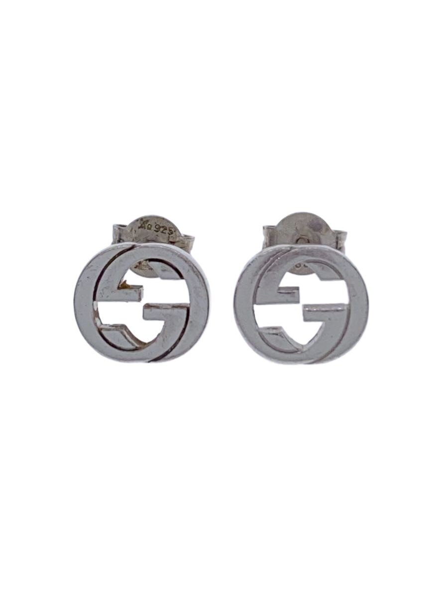 【中古】GUCCI◆インターロッキングG/ピアス/SV925/レディース【服飾雑貨他】