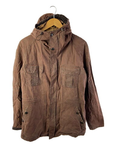 【中古】Barbour◆ジャケット/S/コットン/BRW/無地【メンズウェア】 【中古】Barbour◆ジャケット/S/コットン/BRW/無地【メンズウェア】