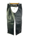 【中古】DEGNER◆バイカーパンツ/ボトム/--/レザー/BLK/無地【メンズウェア】