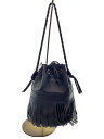 【中古】J&M DAVIDSON◆ハンドバッグ/--/BLK/巾着【バッグ】(4)