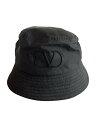 【中古】VALENTINO◆バケットハット/--/ポリエステル/BLK/メンズ【服飾雑貨他】