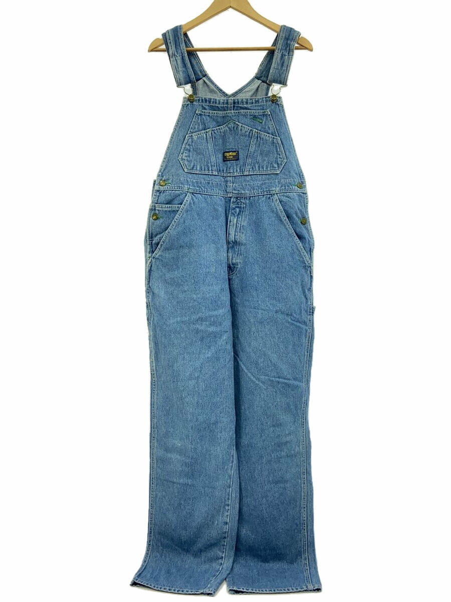 【中古】OshKosh◆70~80s/オーバーオール/M/コットン/IDG/無地【メンズウェア】