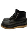 【中古】RED WING◆レースアップブーツ・6インチクラシックモックトゥ/41/BLK【シューズ】(4)