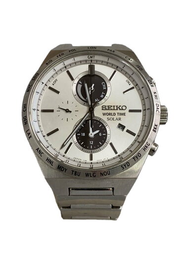 【中古】SEIKO◆ソーラー腕時計/アナログ/--/SLV/SLV/V195-0AE0【服飾雑貨他】 【中古】SEIKO◆ソーラー腕時計/アナログ/--/SLV/SLV/V195-0AE0【服飾雑貨他】
