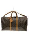 【中古】LOUIS VUITTON◆キーポル・バンドリエール55_モノグラム・キャンバス_BRW/PVC/BRW【バッグ】