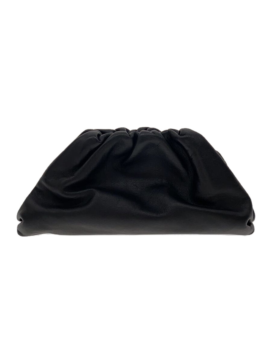【中古】BOTTEGA VENETA◆ポーチ/レザー/BLK/無地/THE POUCH/ネロ【バッグ】