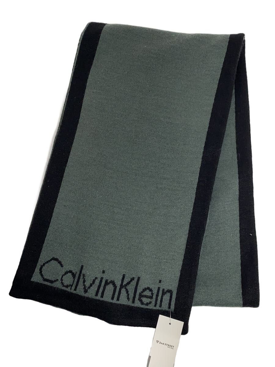 【中古】Calvin Klein◆マフラー/--/GRY/メンズ【服飾雑貨他】