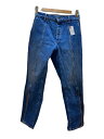 【中古】Y/PROJECT◆ボトム/28/コットン/インディゴ/20AW/ボタンデニム【レディースウェア】