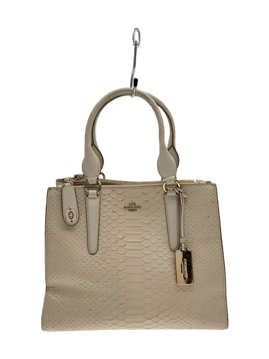 COACH - 【中古】COACH◆内側汚れ・表面レザー剥がれ有/ハンドバッグ/レザー/WHT/35335【バッグ】