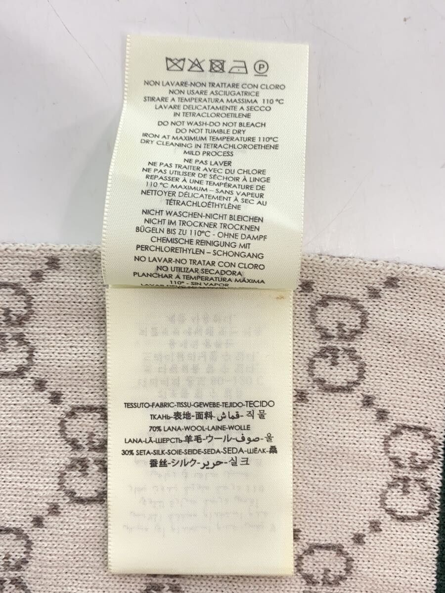 【中古】GUCCI◆マフラー/ウール/GRY/レディース/325806 3G206/グレー/【服飾雑貨他】