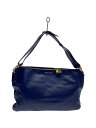 【中古】MIU MIU◆ショルダーバッグ/レザー/BLU/無地【バッグ】
