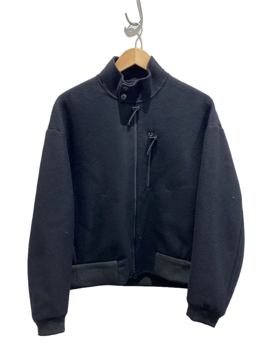 【中古】STUDIOUS◆RIVER MELTON HARRINGTON JACKETブルゾン/1/ウール/BLK/114650095【メンズウェア】