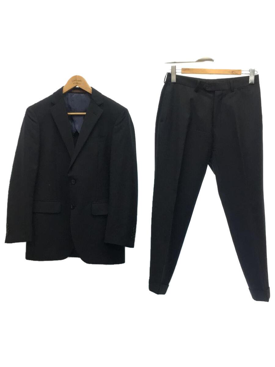 【中古】UNIVERSAL LANGUAGE◆スーツ/44/ウール/BLK/ストライプ/85LC2254【メンズウェア】