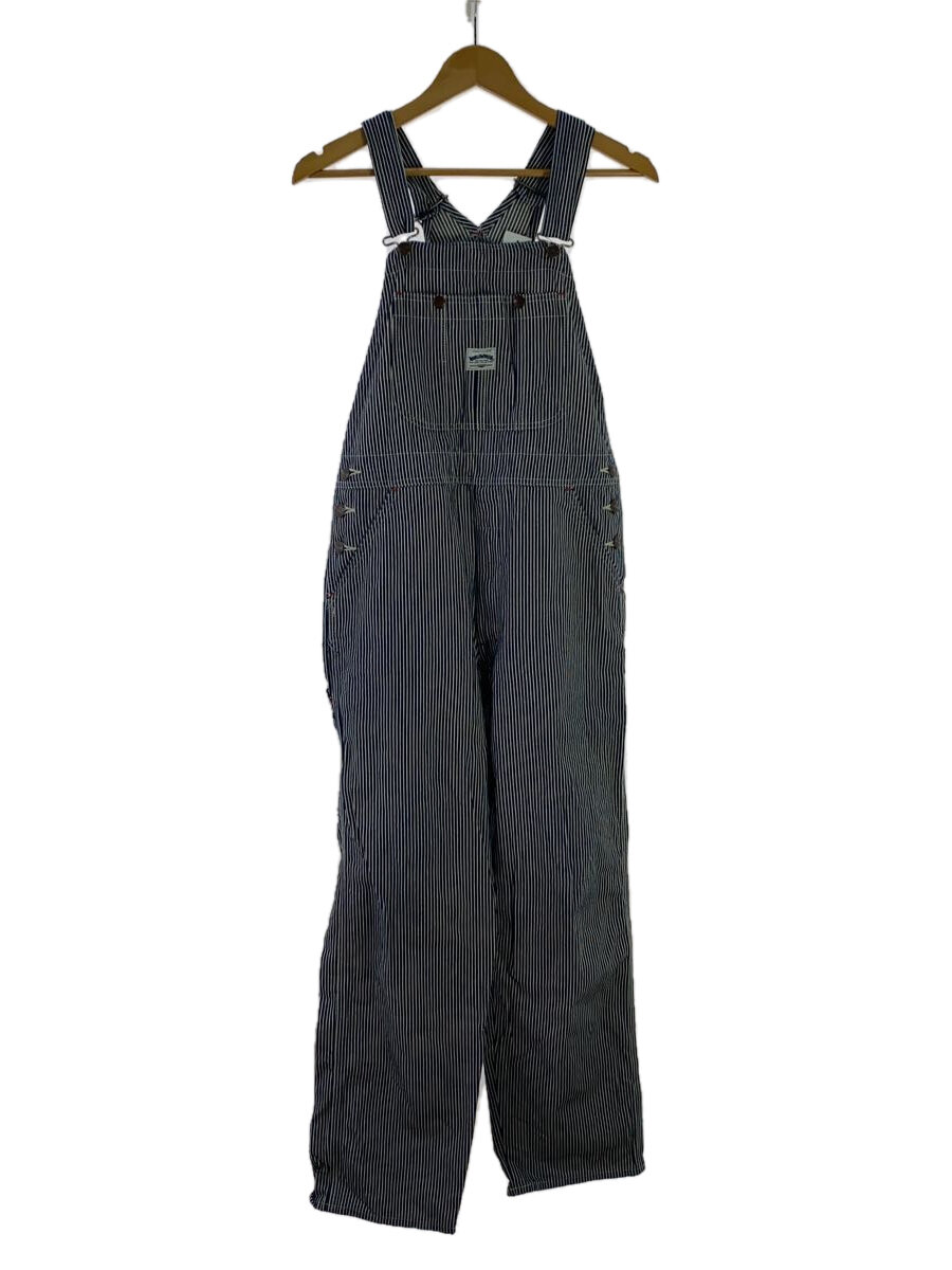 【中古】BIG JOHN◆オーバーオール/S/コットン/GRY/ストライプ/WW502K【メンズウェア】