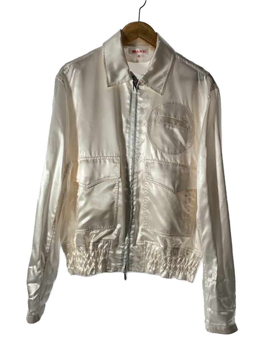 【中古】MASU◆ジャケット/SECRET BOMBER JACKET/48/WHT/MASS-BL0124/レディース【メンズウェア】