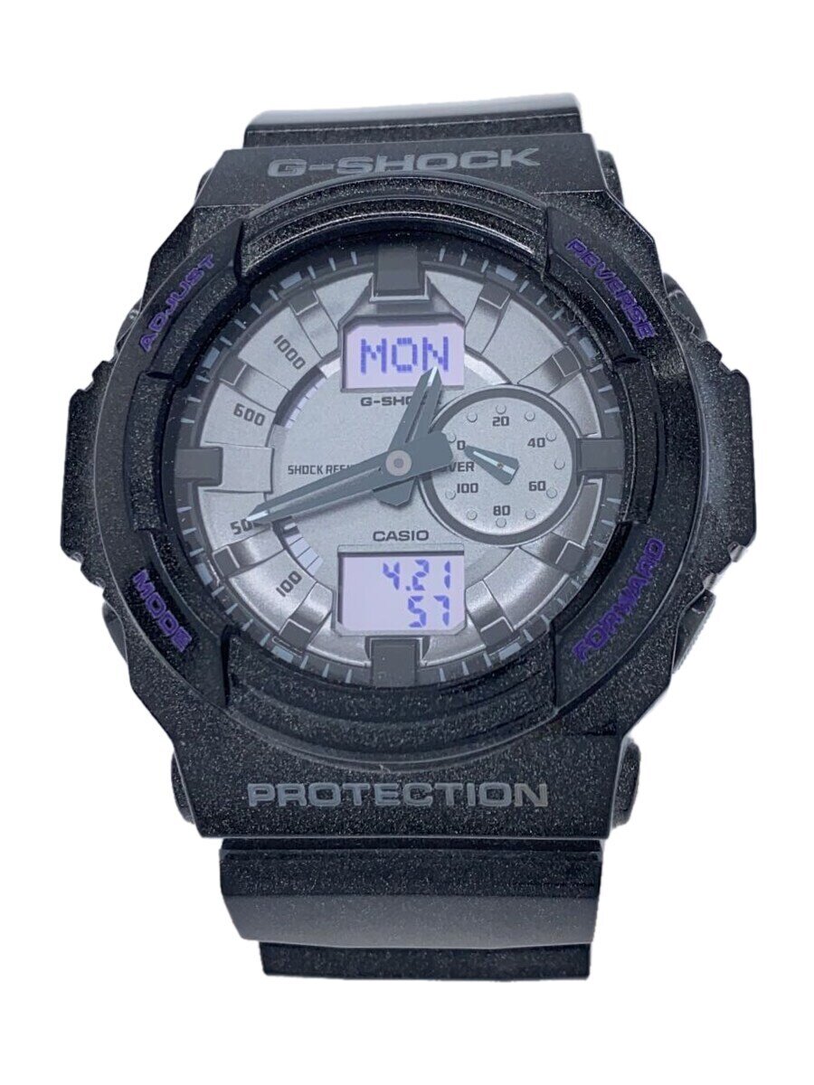 【中古】CASIO◆クォーツ腕時計・G-SHOCK/デジアナ/ラバー/BLK/GRY【服飾雑貨他】