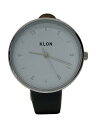【中古】KLON◆クォーツ腕時計/アナログ/BLK【服飾雑貨他】