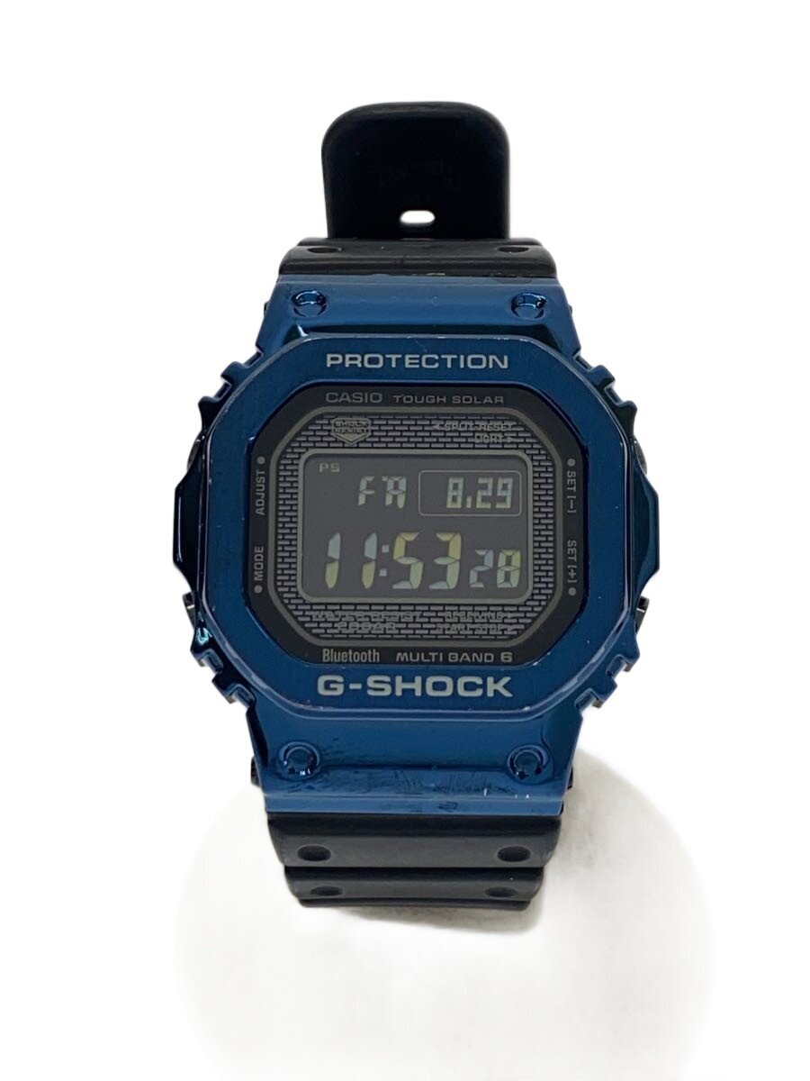 【中古】CASIO◆ソーラー腕時計・G-SHOCK/デジタル/BLU【服飾雑貨他】