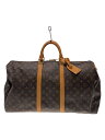 【中古】LOUIS VUITTON◆キーポル55_モノグラム・キャンバス_BRW/PVC/BRW/内部ヨゴレ/ヌメ革シミ有【バッグ】