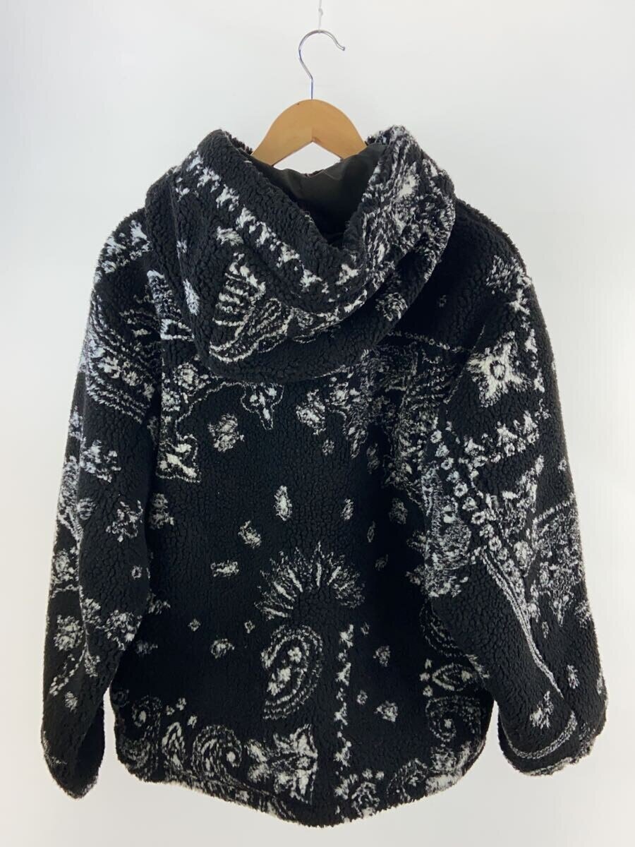 【中古】OPENINGACT◆フリースジャケット/L/ポリエステル/BLK/総柄/opa210589【メンズウェア】