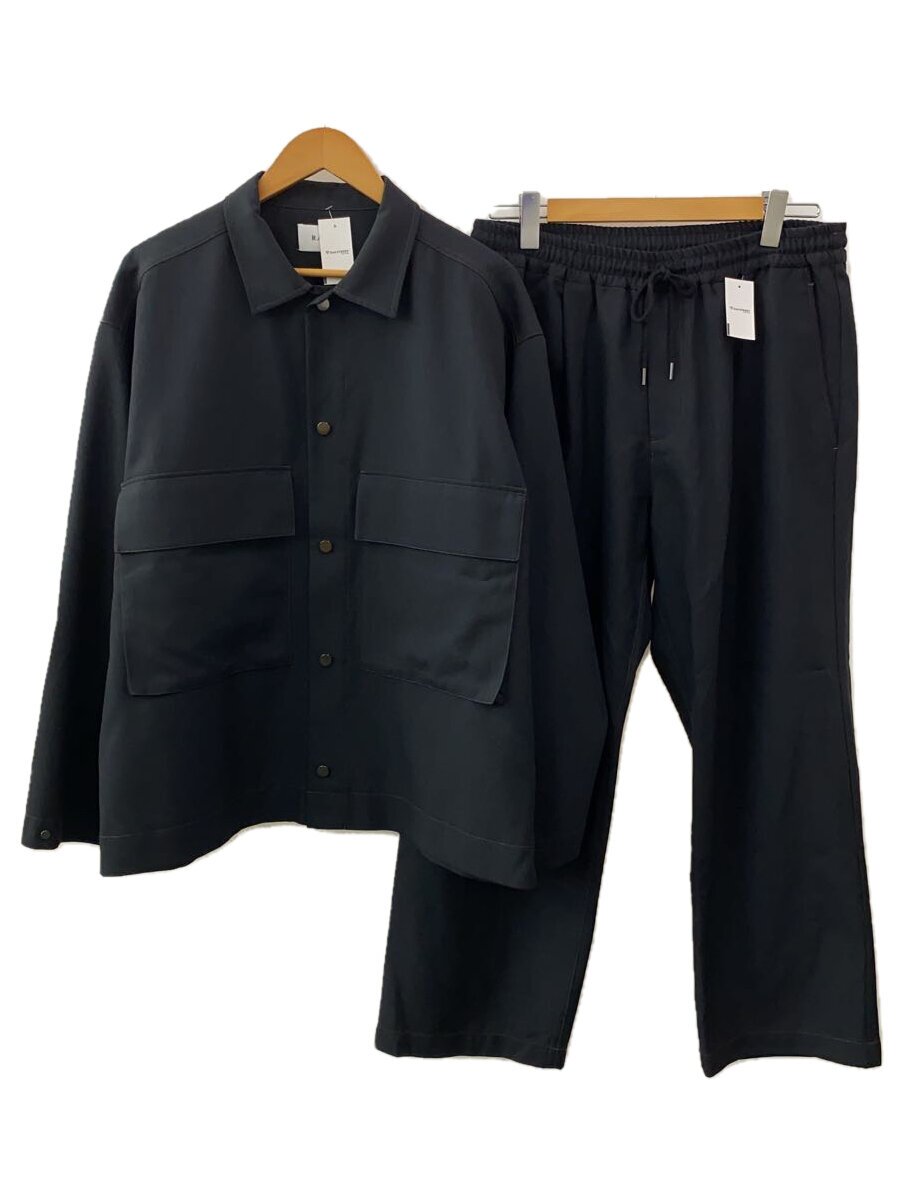 【中古】SHIPS◆ウールサージWポケットシャツジャケットパンツ/M/ウール/BLK/114-04-0296/113-14-082//【メンズウェア】