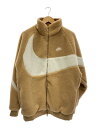 【中古】NIKE◆フリースジャケット/BIG SWOOSH SHERPA JKT/XL/ポリエステル/BEG/BQ6546-200【メンズウェア】