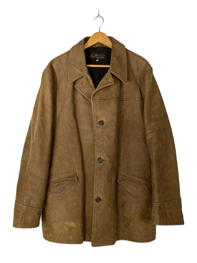 【中古】STEWART◆カーコート/レザージャケット・ブルゾン/XXL/レザー/キャメル【メンズウェア】 【中古】STEWART◆カーコート/レザージャケット・ブルゾン/XXL/レザー/キャメル【メンズウェア】