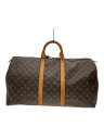 【中古】LOUIS VUITTON◆キーポル55_モノグラム・キャンバス/PVC/BRW【バッグ】