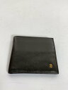 【中古】BALLY◆2つ折り財布/レザー/BLK/無地/メンズ【服飾雑貨他】