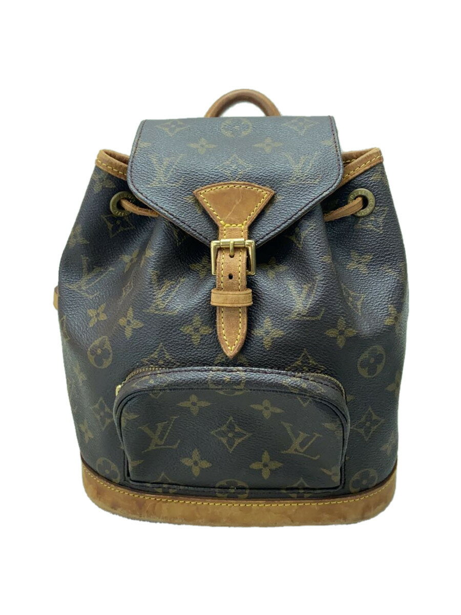 【中古】LOUIS VUITTON◆1)ミニ モンスリ_モノグラム キャンバス_BRW/PVC/BRW【バッグ】