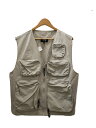 【中古】STUSSY◆Nylon Approach Vest/ナイロンベスト/M/ナイロン/BEG/115579【メンズウェア】