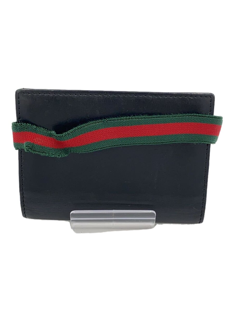 【中古】GUCCI◆カードケース/レザー/BLK/無地/メンズ/154456・203437/シェリー/【...