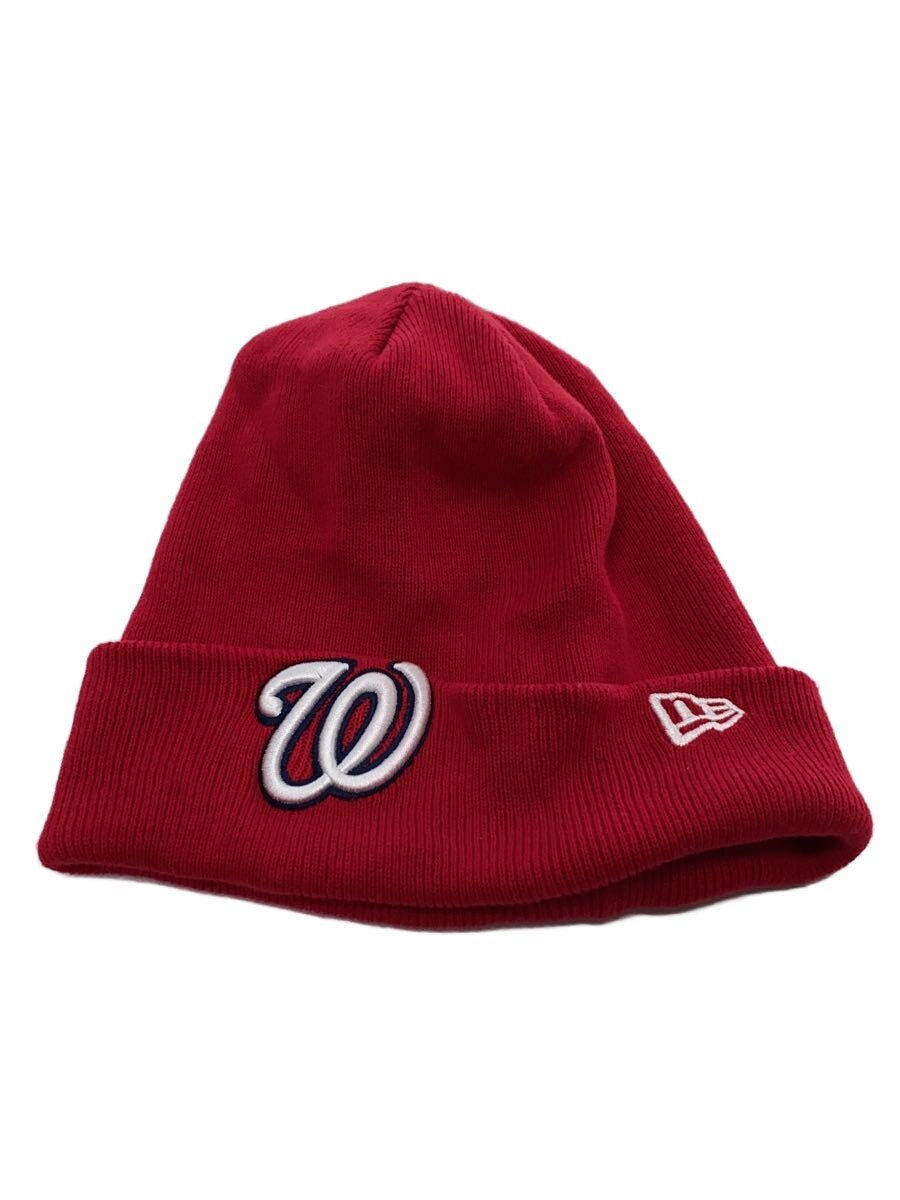 【中古】NEW ERA◆ニットキャップ/--/ポリエステル/RED/メンズ【服飾雑貨他】