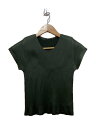 【中古】PLEATS PLEASE ISSEY MIYAKE◆半袖カットソー/3/ポリエステル/GRN/PP23-FK422【レディースウェア】