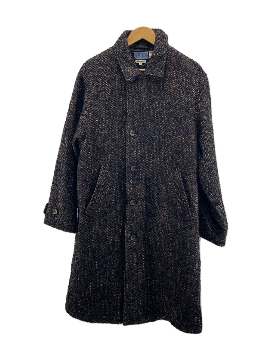 【中古】BLUE BLUE◆コート/2/ウール/BLK/総柄/1006464//【メンズウェア】