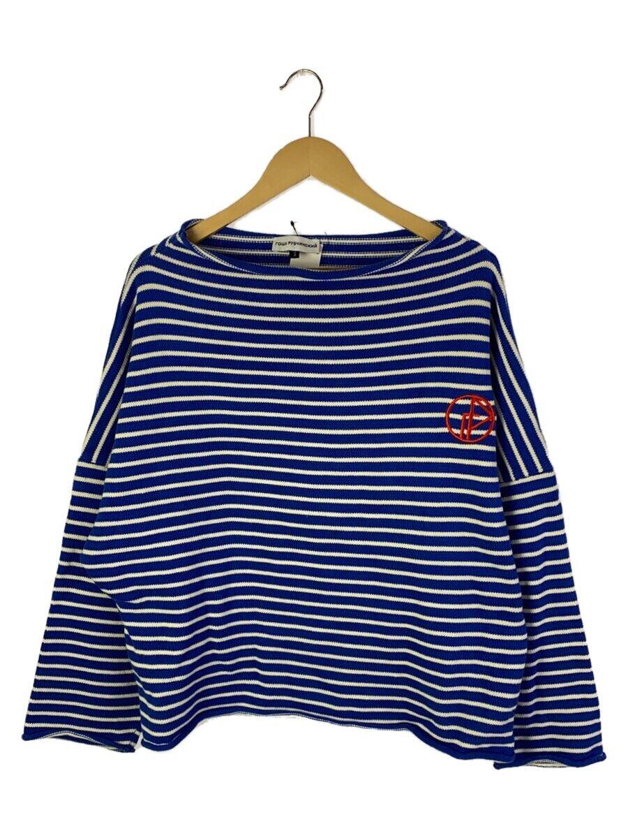 【中古】Gosha Rubchinskiy◆セーター(薄手)/S/コットン/BLU/ボーダー/G010-N001【メンズウェア】